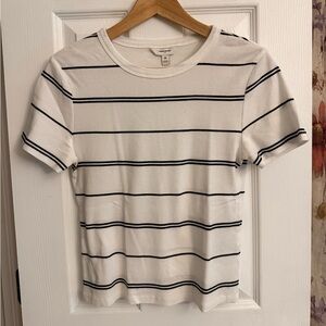 Banana Republic Black and White Striped Tee